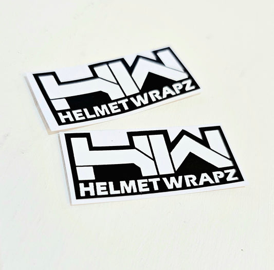 Helmet Wrapz Visor Logo Sticker pair